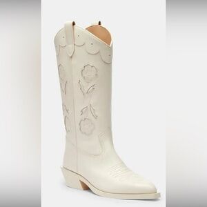 Coach Aria Chalk Floral Embroidered Women's Boots